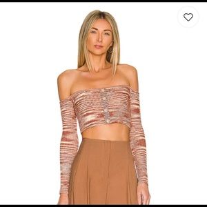 Revolve off the shoulder cropped sweater